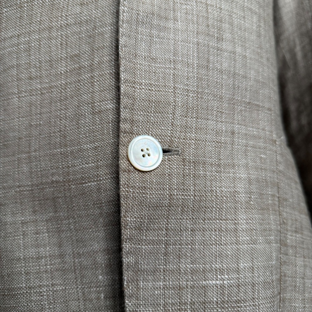 Hugo Boss C Hanry 232 Slim Fit Linen Wool Blazer Tan Brown Unstructured Mens 38R - Picture 5 of 13